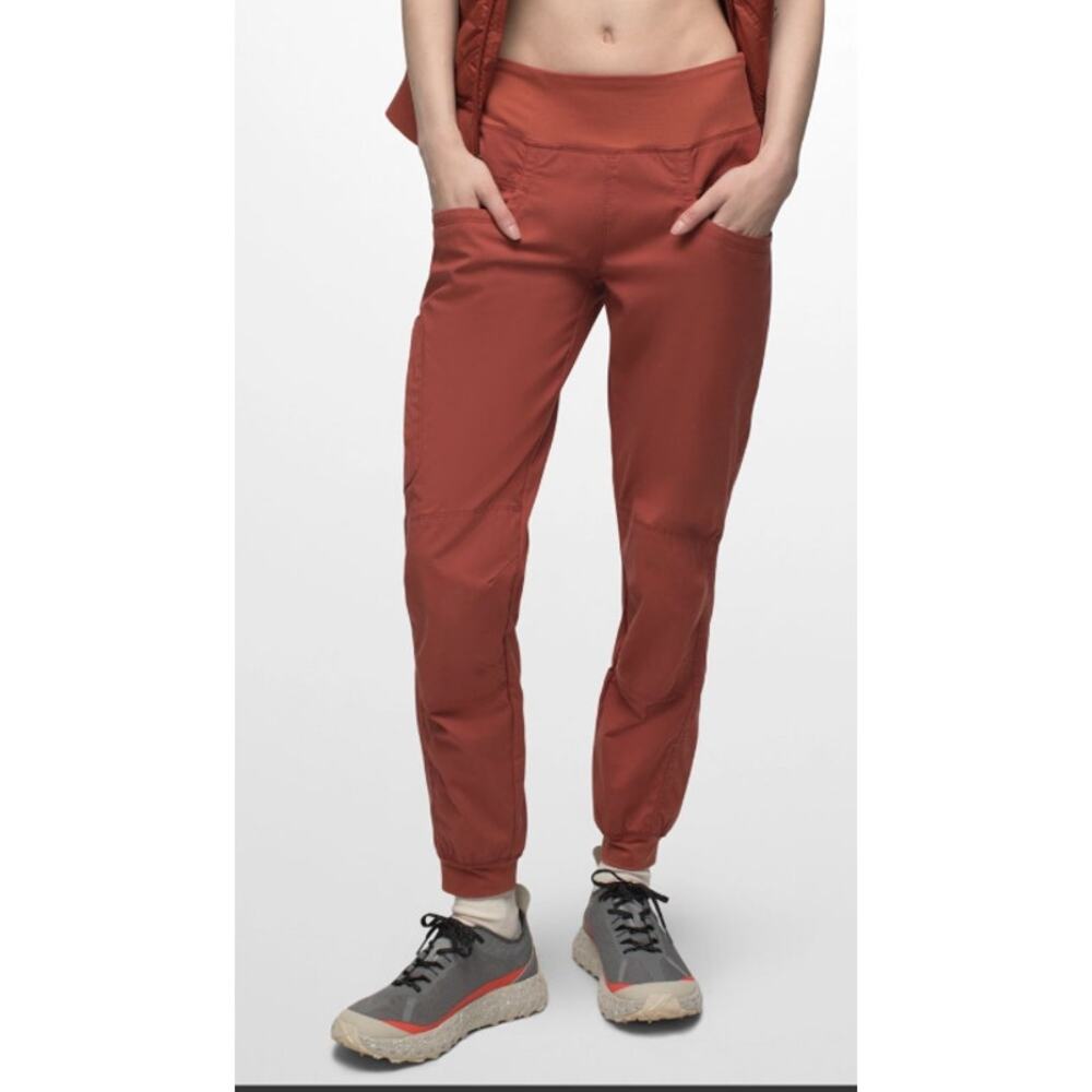 prAna Kana Women's Hiking Climbing Casual Pants - Liqueur / Burnt Orange - Large